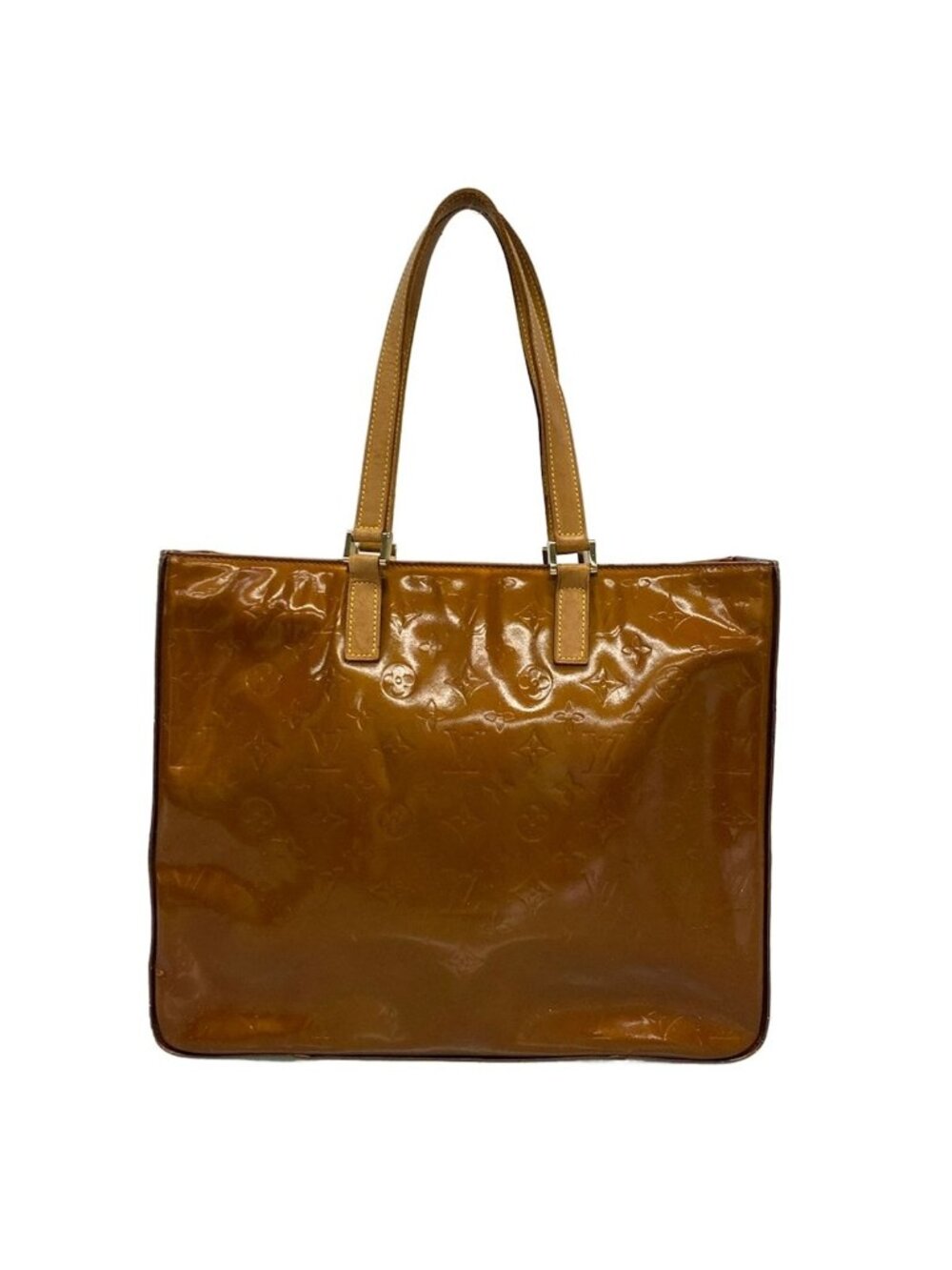 Louis Vuitton Tote Bag Monogram Vernis Columbus Blanc Leather